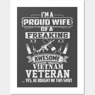 Proud Vietnam Veteran Wife Posters and Art